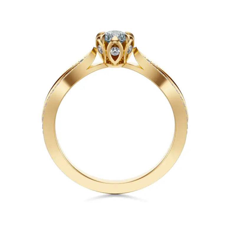 Pierścionek zaręczynowy z diamentami